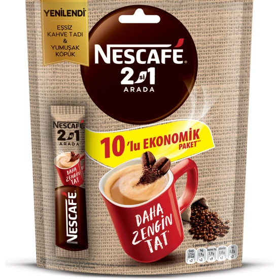 Nescafe 2'si 1 Arada 10x10g Paketi