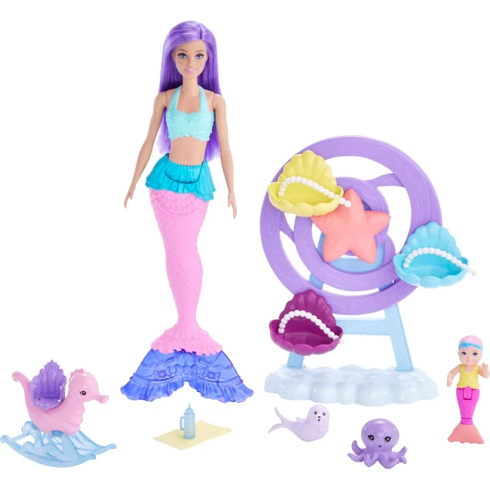 Barbie Dreamtopia Deniz Kızı Bebek ve Çocuk Oyun Alanı, 3 yaş ve üzeri, HLC30