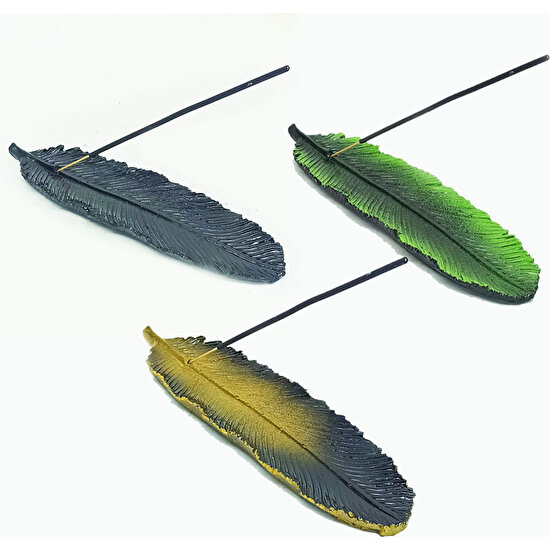 Craft Maket Tüy Çubuk Tütsülük (Üçlü Takım) Yeşil Siyah Sarı