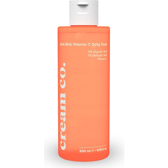Cream Co. Akne Leke Karşıtı Arındırıcı Aydınlatıcı Gözenek Sıkılaştırıcı Tonik Daily Toner (aha/bha + Vit C)