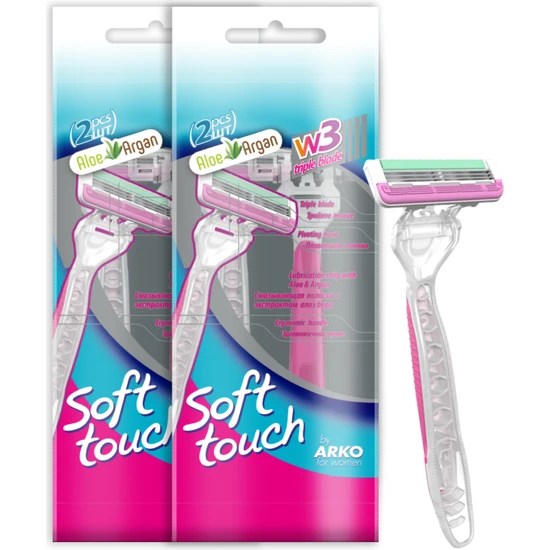 Arko Soft Touch Kadın Tıraş Bıçağı 2x2'li