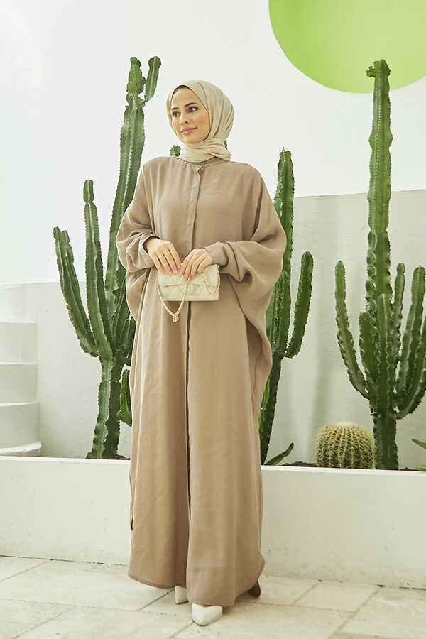 Neways 6571-FENDI Modal Abaya Vizon
