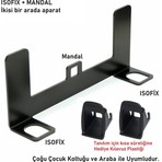 BRK Robotics Metal Braketi Isofix Bebek Oto Koltuğu Aparatı Her Araca Uygun Siyah Renk