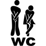 Reysa Tasarım Wc Sticker Siyah 10X19 cm