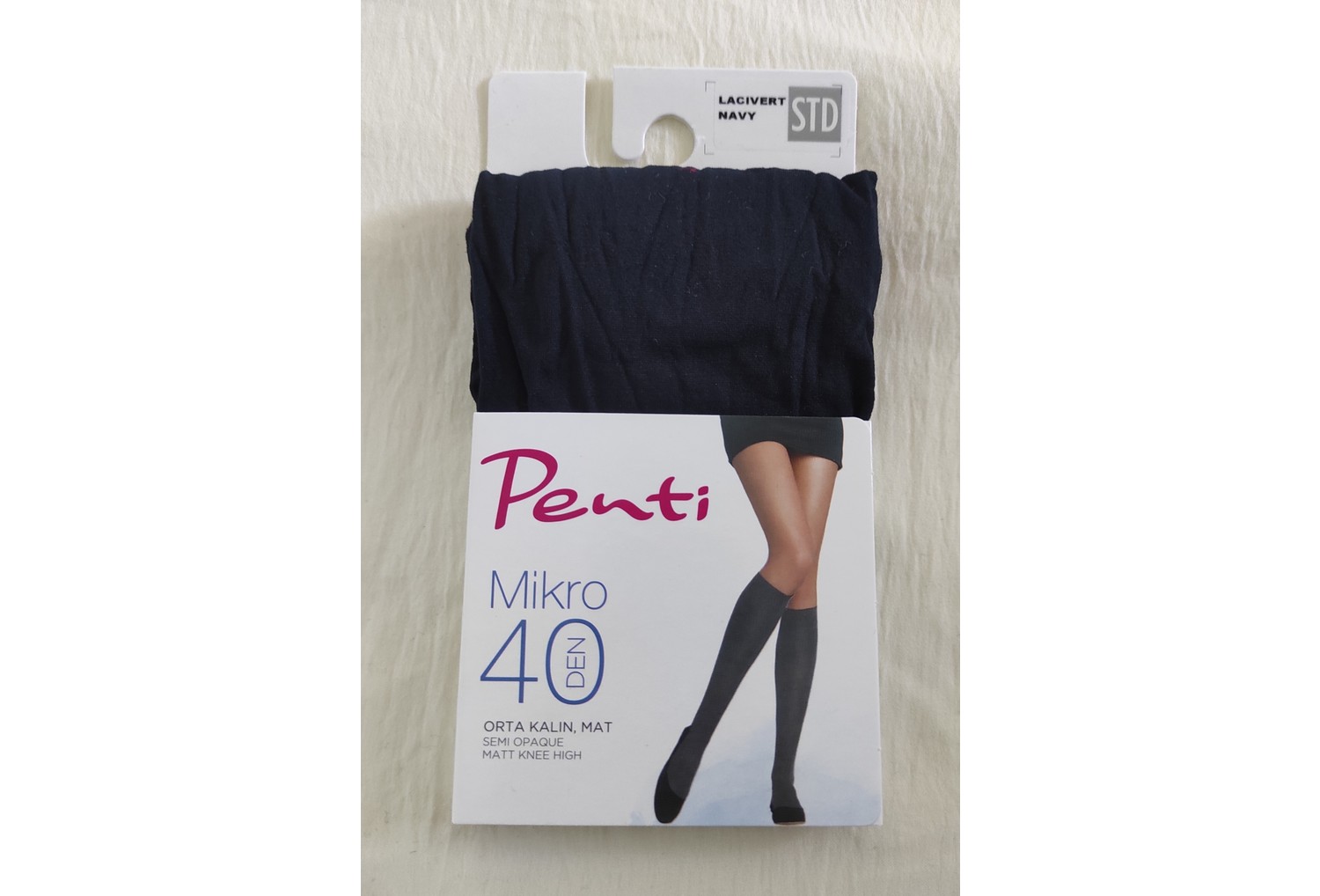 Penti Mıkro 40 Den Orta Kalın Mat Pantolon ( Diz Altı ) Çorap 3'lü görsel 8