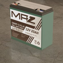 Maz Akü 12 Volt 20 Amper (Ah) Deep Cycle Jel Akü (Yeni Üretim)