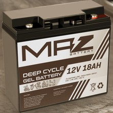 Maz Akü 12 Volt 18 Amper (Ah) Deep Cycle Jel Akü (Yeni Üretim)