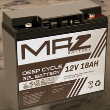 Maz Akü 12 Volt 18 Amper (Ah) Deep Cycle Jel Akü (Yeni Üretim)