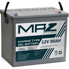 Maz Akü 12 Volt 90 Amper (Ah) Marine Jel VRLA Akü (Yeni Üretim)