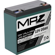 Maz Akü 12 Volt 20 Amper (Ah) Kuru Agm Vrla Akü (Yeni Üretim)