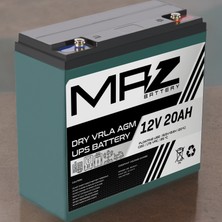 Maz Akü 12 Volt 20 Amper (Ah) Kuru Agm Vrla Akü (Yeni Üretim)