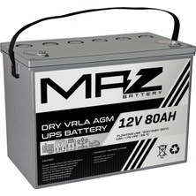 Maz Akü 12 Volt 80 Amper (Ah) Kuru Agm Vrla Akü (Yeni Üretim)