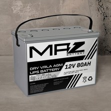 Maz Akü 12 Volt 80 Amper (Ah) Kuru Agm Vrla Akü (Yeni Üretim)