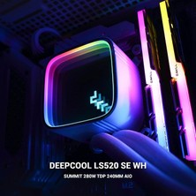 Deepcool LS520 Se Wh 240 mm INTEL(1700P)-AMD Uyumlu Beyaz Sıvı Soğutucu