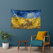 Vagonik Van Gogh Tarlada Kargalar Duvar Örtüsü Halısı