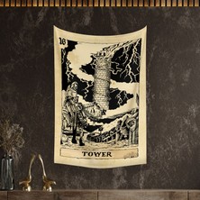Vagonik Tarot Kartı Tower Duvar Örtüsü Halısı