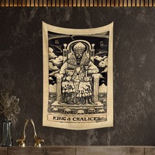 Vagonik Tarot Kartı King Of Chalices Duvar Örtüsü Halısı