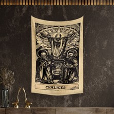 Vagonik Tarot Kartı Chalices Duvar Örtüsü Halısı