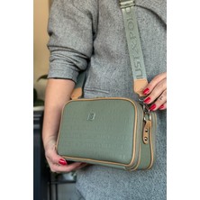 Just Polo Kadın 5 Bölmeli Ayarlanabilir Uzun Askılı Omuz Çantası  6 Bölmeli 28 X18 cm 4023-JP Yeşil