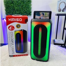 Kimiso QS-2415 Bluetooth Hoparlör Canlı Ses Güzel LED Tasarım Hoparlör