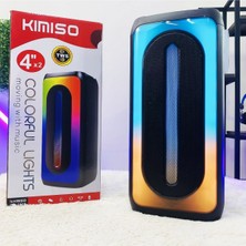 Kimiso QS-2415 Bluetooth Hoparlör Canlı Ses Güzel LED Tasarım Hoparlör