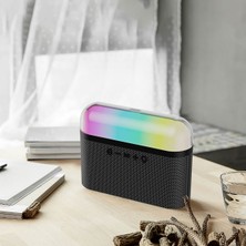 Wiwu Bluetooth Speaker Wiwu P60 Rgb LED Işıklı Taşınabilir Kablosuz Hoparlör Thunder Wireless Siyah