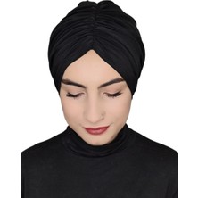 R&S Modibone Mayo ve Hasema Üstü Uyumlu Hijab Arkadan Baglamalı Bone Siyah Renk