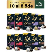 L'OR Kapsül Tanışma Paketi Nespresso Uyumlu Alüminyum Kapsül Kahve Fırsat Paketi 10 Adet x 10 Paket