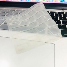 Coolacs Apple MacBook Air 13,3 Inç 2020 A2337 ile Uyumlu Buzlu Şeffaf Klavye Koruyucu Silikon Yıkanabilir Yumuşak Ped