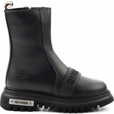 Harley Davidson Black Leather Kadın Bot & Bootie HD0777054903