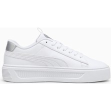 Puma Smash Platform V3 Pop Up Metallics Kadın Beyaz Sneaker 39250402