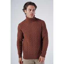 Trist Star Erkek Yürütme Saç Balıkçı Yaka Triko Yün Kazak TRIST-5320