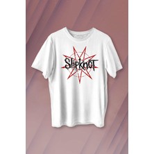 Kendim Seçtim Slipknot Red Yıldız Rock Metal Music Baskılı Tişört Unisex T-Shirt