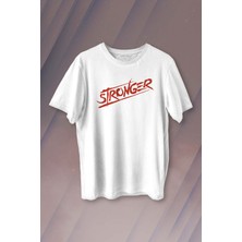 Kendim Seçtim Stronger Daha Güçlü Sporcu Gym Fitness Spor Baskılı Tişört Unisex T-Shirt