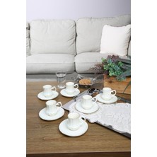 Mss Home Yeşilköy 6 Kişilik 24 Ayar Altın Yaldızlı Porselen Kahve Fincanı Takımı YEŞİLKÖY0101