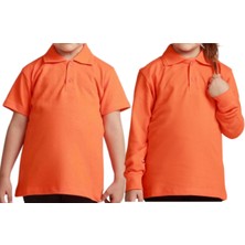 Mavimoure Unisex Polo Yaka 2' Li T-Shirt Uzun Kol + Kısa Kol