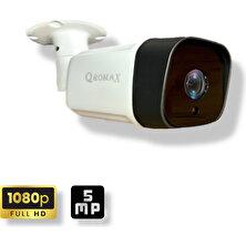 qromax 3 Kameralı Set - Hareket Algılayan Gece Görüşlü 36 Ir LED 5mp Sony Lensli 1080P Full Hd Metal Kasa Güvenlik Kamerası Seti 5236