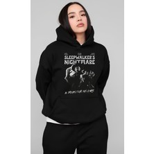 Edizen Nightmare 2024 Oversize Premium Pamuk Kapşonlu Sweatshirt