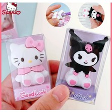 Piraye Gift Hello Kitty Kuromi 2 Li Silgi Kalem Traş  Set