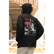 Edizen Yell 2024 Çift Yön Baskılı Oversize Premium Pamuk Kapşonlu Sweatshirt