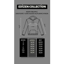 Edizen Evil 2024 Oversize Premium Pamuk Kapşonlu Beyaz Sweatshirt