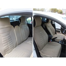 Fresh Start ford Focus 5 Uyumlu Lüx Oto Koltuk Minderi Ön Arka 5'li Set Star Five Serisi Bej