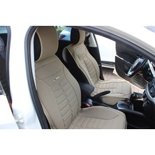 Fresh Start renault Fluence Uyumlu Lüx Oto Koltuk Minderi Ön Arka 5'li Set Star Five Serisi Bej