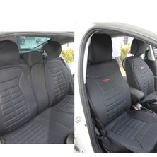 Fresh Start renault Clio 5 Uyumlu Lüx Oto Koltuk Minderi Ön Arka 5'li Set Star Five Serisi Siyah