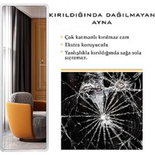 Bugusan Bluetootlu Kumlama Ledli Dokunmatik Tuşlu Boy Aynası 50X150(H)CM