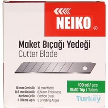 Neiko 100 Adet Maket Bıçağı Falçata Ağzı Maket Bıçağı Yedeği (Falçata Ucu)