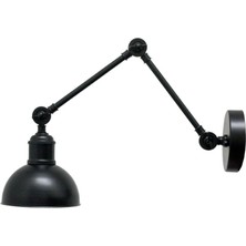 Riolight Rıolight RETRO11,RUSTİK,VİNTAGE Siyah 1XE27 Duylu Hareketli Başlık Akrobat Duvar Aplik