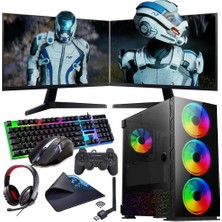 Rogame Intel I3 13100F 16GB 1tb M2 8gb RTX3050 Çift 24" Mon. (Gaming Set)