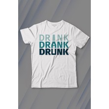Kendim Seçtim Drink Drank Drunk Tipografi Baskılı Tişört Çocuk T-Shirt
