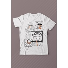 Kendim Seçtim Line Art Kadın Çizim Minimal Baskılı Tişört Çocuk T-Shirt
